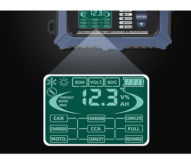 Qoltec Inteligentna ładowarka do akumulatora (AGM, LiFePO4, GE, 12V - 1483433 - zdjęcie 4